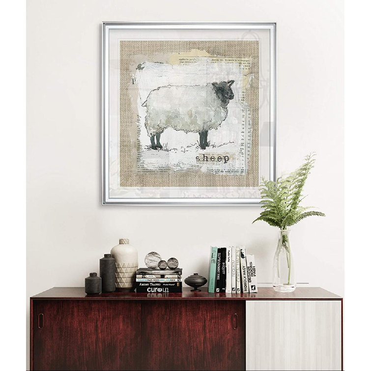 August Grove® Animal Wall Decor Barnyard Kitchen Painting, 24 X Framed